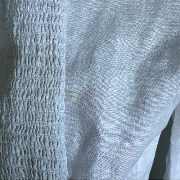 Reformation Stilton Linen Top White Square Neck Blouse size 4 - Picture 12 of 14